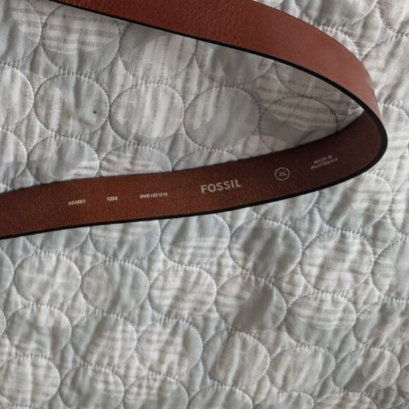 Fossil Hex Buckle Brown Belt 1223 Size XL main image 11